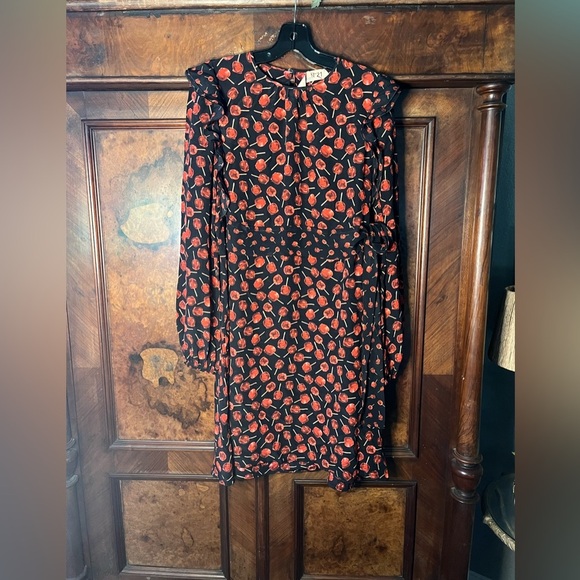 No. 21- Candy Apple Silk Dress. Size Italian 48/US Size 12. - Picture 3 of 9